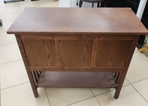 Vintage L. L. Bean Mission-Style Sideboard Storage or File Cabinet Made with Richly Grained Dark Oak - 3