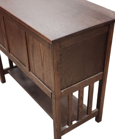 Vintage L. L. Bean Mission-Style Sideboard Storage or File Cabinet Made with Richly Grained Dark Oak - 7