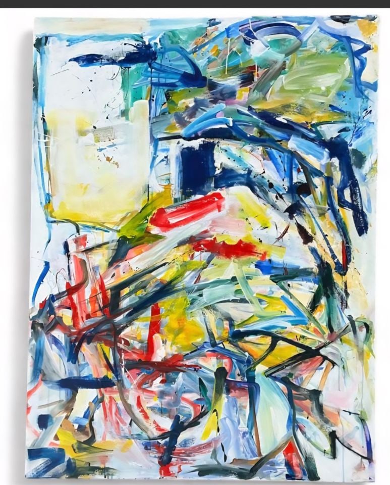 Ian McGuire, 36x48 Bold modernist abstract oil painting: Title: Ian McGuire, 36x48 Bold modernist abstract oil painting Description: Ian McGuire, 36x48 Bold modernist abstract oil painting Reserve: $500.00 Shipping: Domestic: Shipping rates are determined b