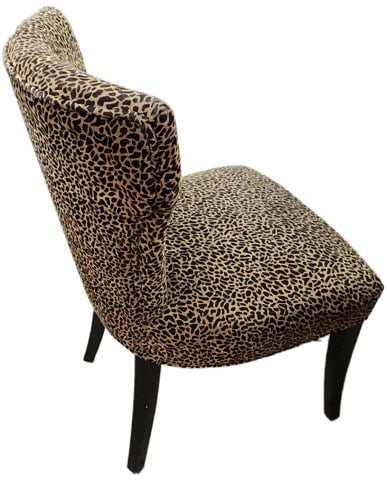 Stylish contemporary modern accent side chair upholstered with great leopard print fabric - 2