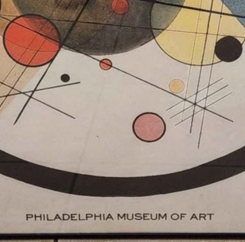Vintage Phila. Museum 36x36 Poster, Circles in a Circle, Wassily Kandinsky's acclaimed 1923 Painting - 3
