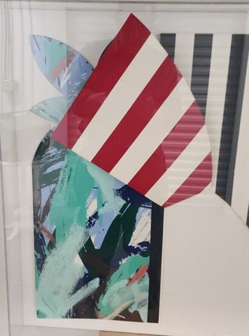 Park Gate by Jay Phillips 1983 Ltd Edition Wall Sculpture Silkscreen on Metal in 31x37x5 Lucite Box - 3