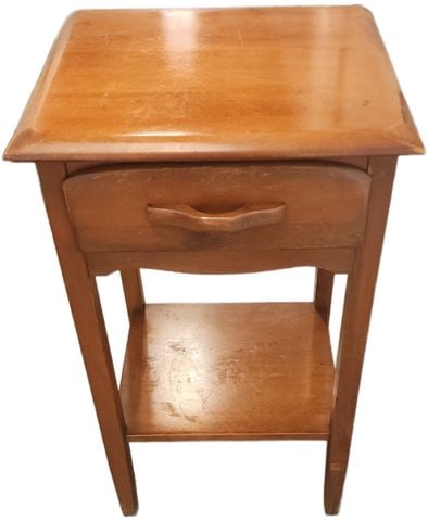 Vintage Mid-Century Cushman Colonial Creations "Molly Stark" Country Style Pedestal Night Table. - 2