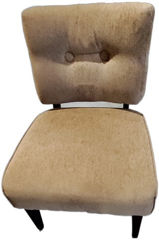 Mid-Century Modern Slipper Chair w/ Roots in Hollywood Regency Design. Likely sold at C&B. - 2