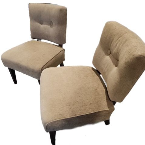 Mid-Century Modern Slipper Chair w/ Roots in Hollywood Regency Design. Likely sold at C&B. - 3