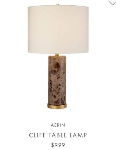 Fabulous pair of signature Cliff solid brown marble lamps w/ brass elements by Visual Comfort & Co. - 5