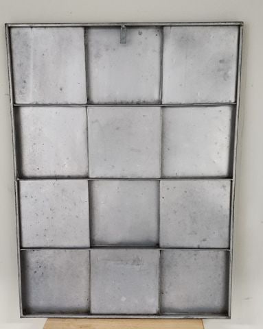 Vintage Brutalist Industrial-Style Metal Wall Sculpture w/ Contrasting Textures & Finishes. 30"x 36" - 4