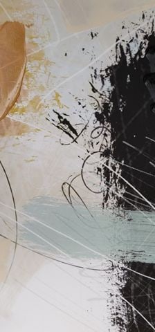 Modernist abstract 24x36 enhanced giclee painting on canvas w/ a bold compelling design and rich - 4