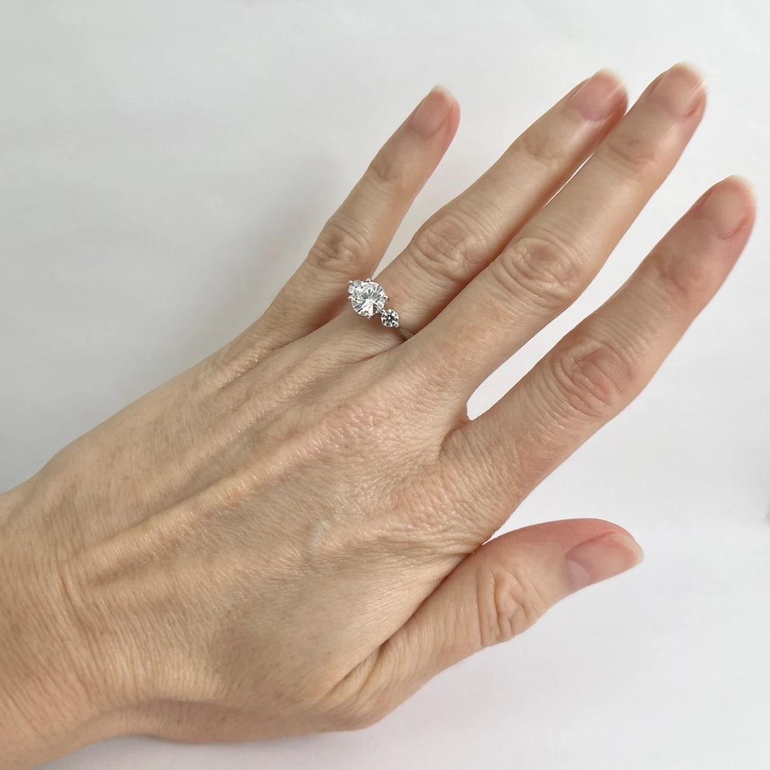 GIA Certified 3-Stone Round Diamond Engagement Ring Platinum, 1.26 CTW - 3
