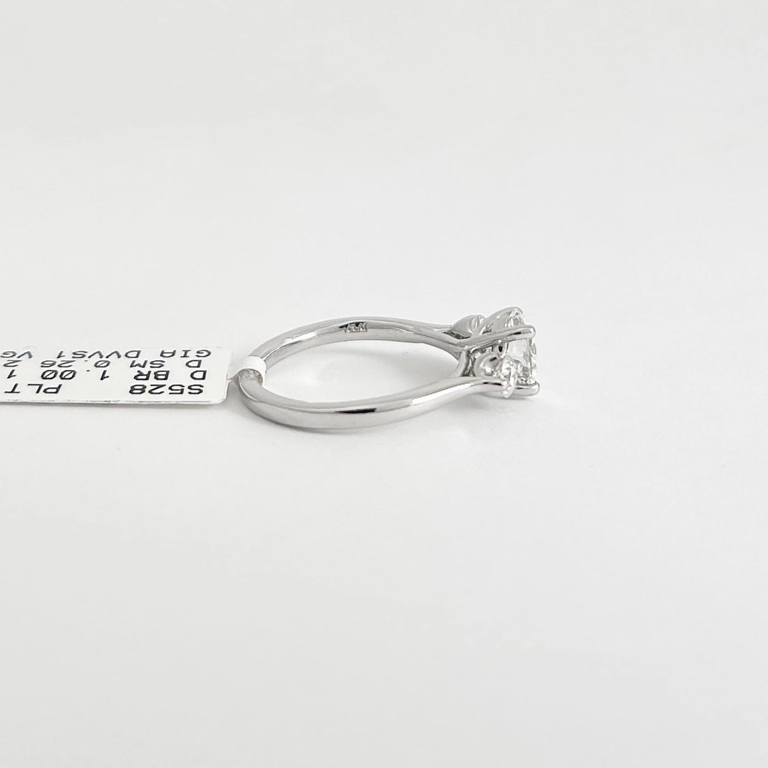 GIA Certified 3-Stone Round Diamond Engagement Ring Platinum, 1.26 CTW - 5