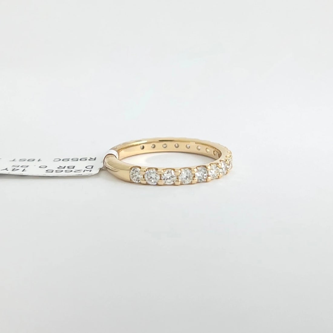 Round Diamond Wedding Band Ring 14K Yellow Gold, Size 6.5, .85 CTW - 5