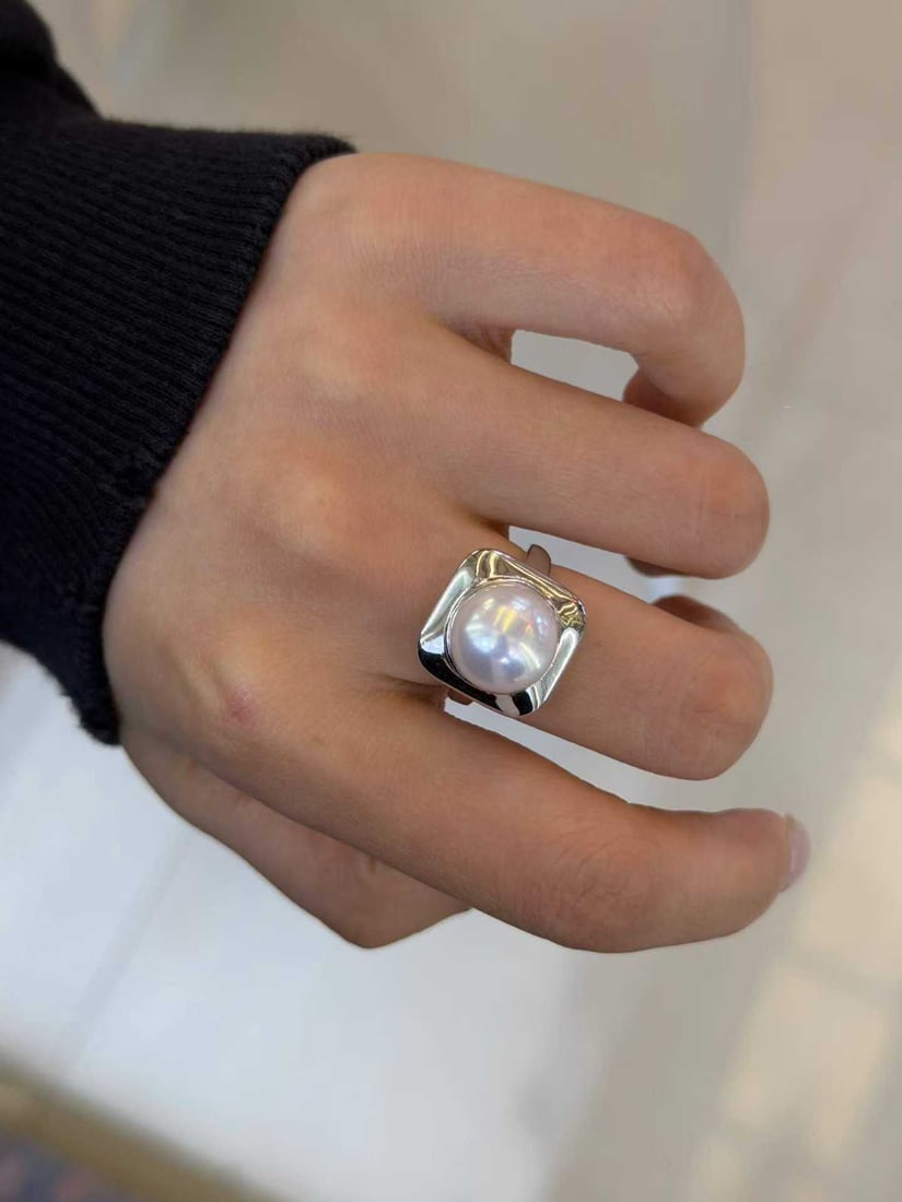 Sterling Silver Edison Pearl Ring - 2