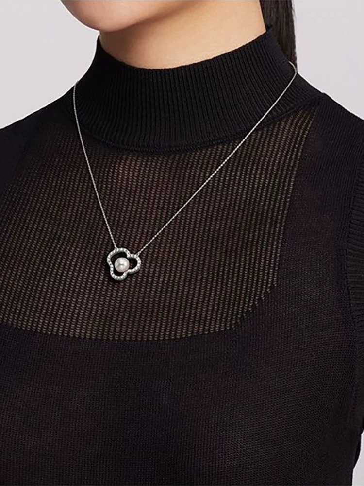 Sterling Silver Natural Pearl Necklace - 4