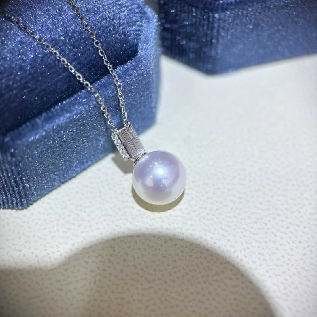 Sterling Silver Edison Pearl Pendant with Minimal Blemishes and High Luster - 4