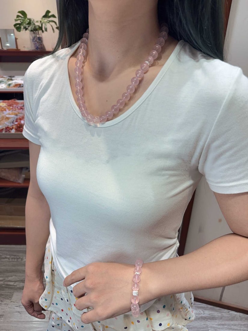 Natural Rose Quartz Set - 2
