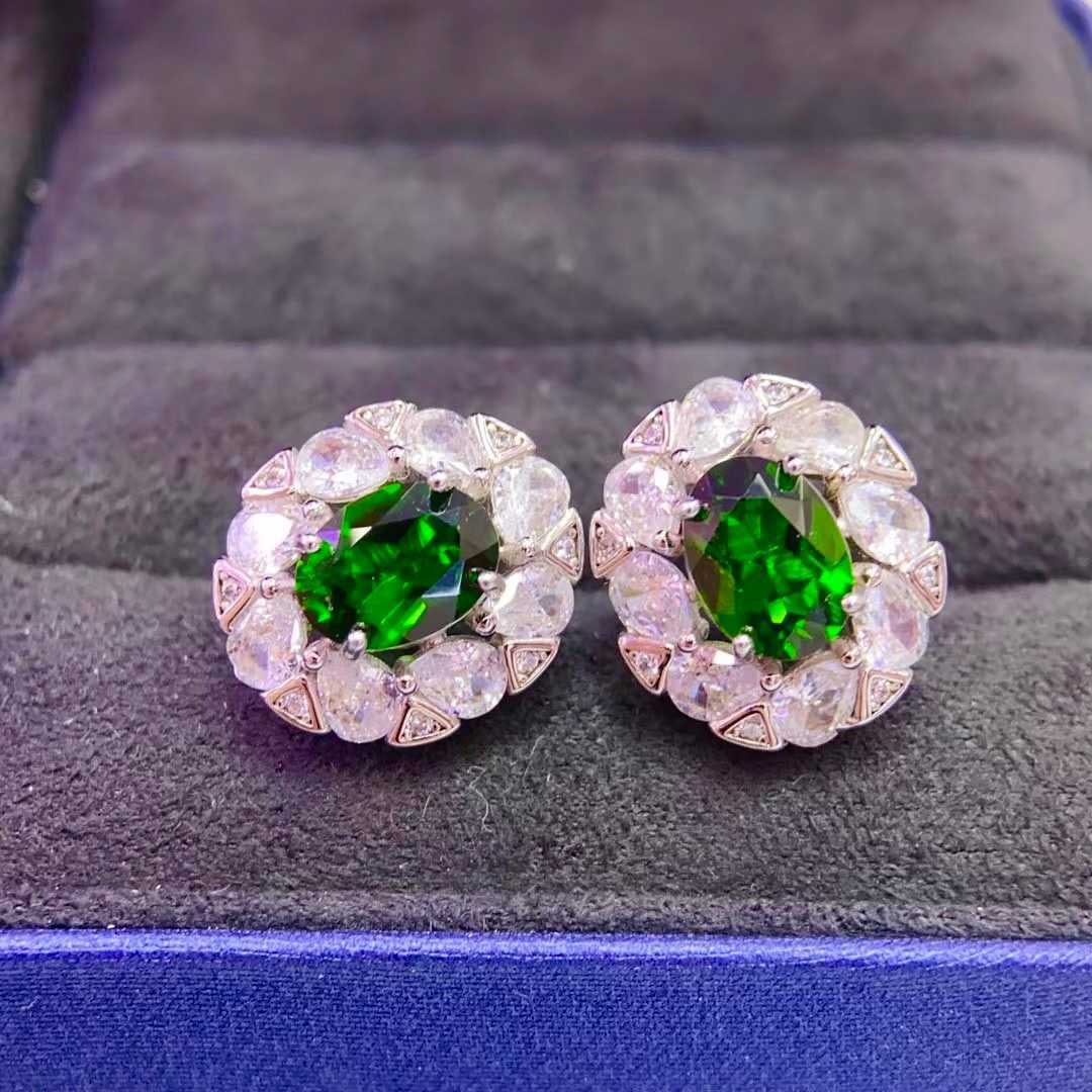 925 Silver Diopside Earrings - 3