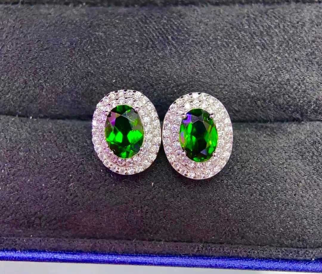 925 Silver Diopside Earrings - 3
