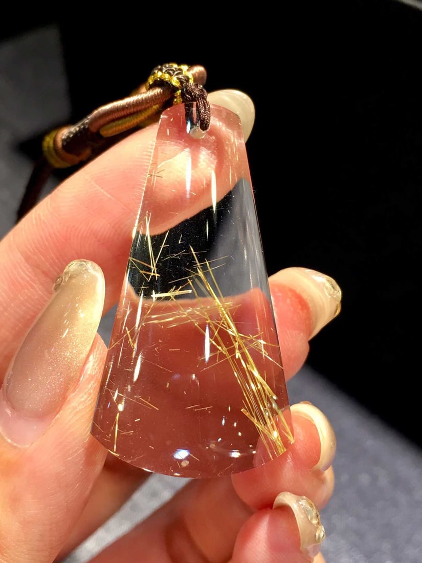 Natural Rutilated Quartz Pendant - 2