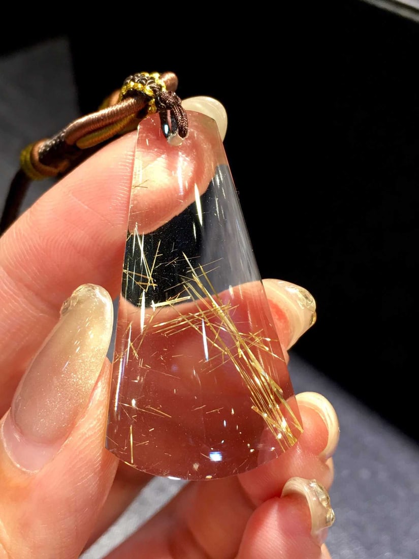Natural Rutilated Quartz Pendant - 3