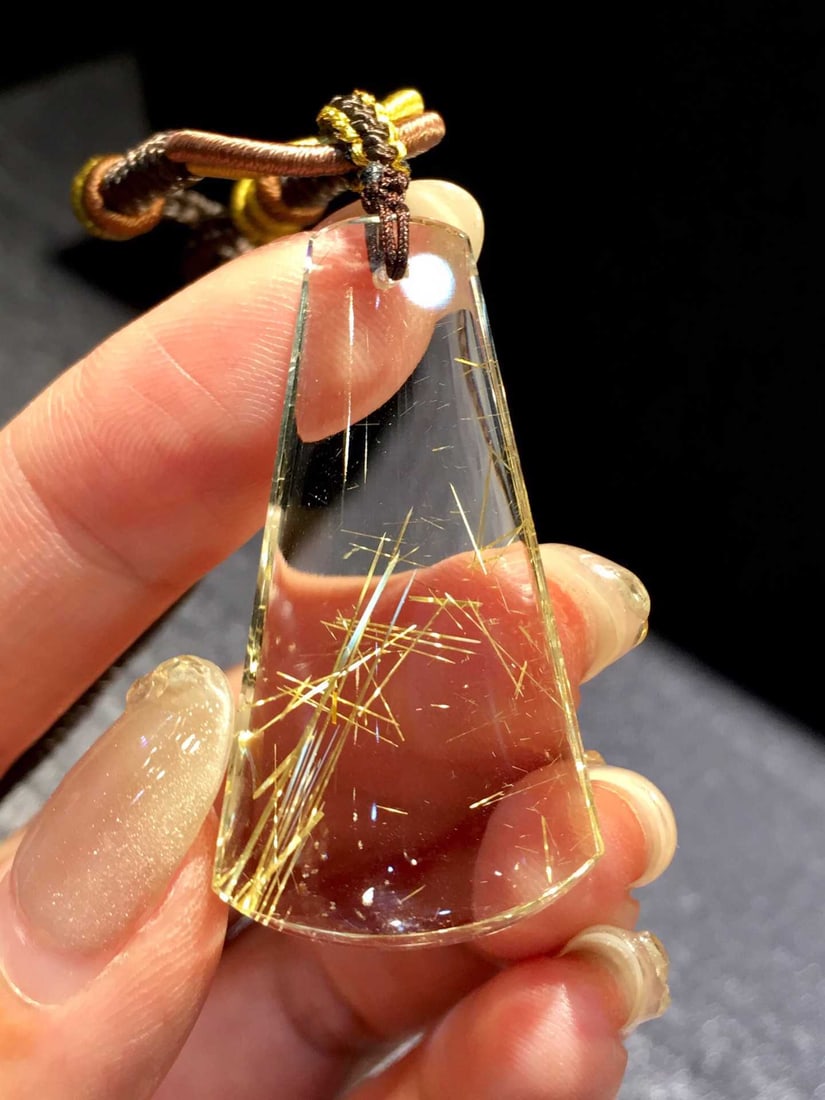 Natural Rutilated Quartz Pendant - 4