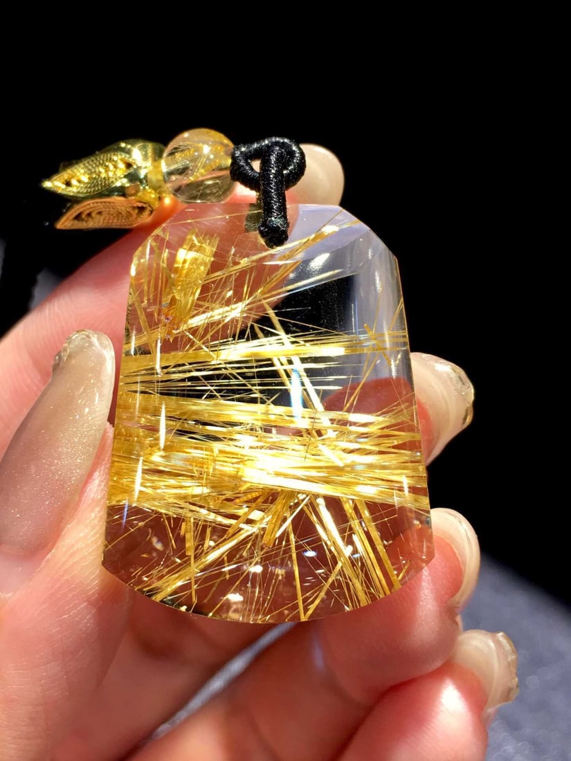 Natural Rutilated Quartz Pendant - 2