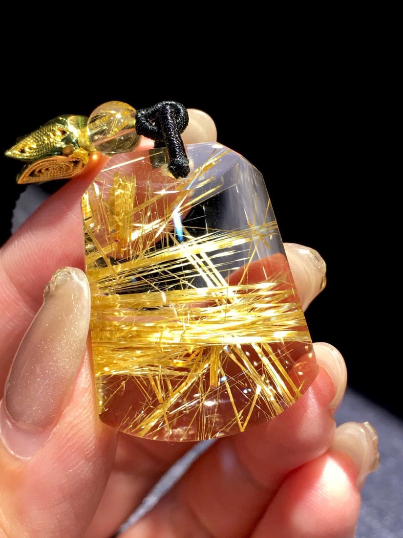 Natural Rutilated Quartz Pendant - 3