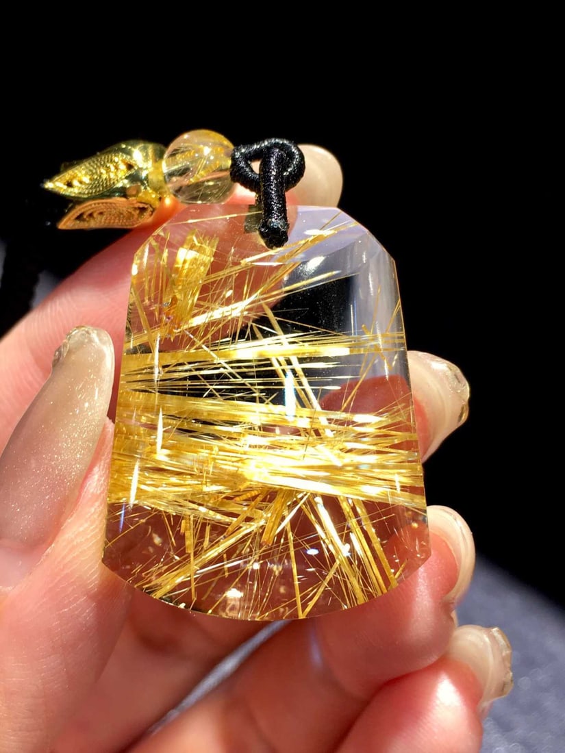 Natural Rutilated Quartz Pendant - 4