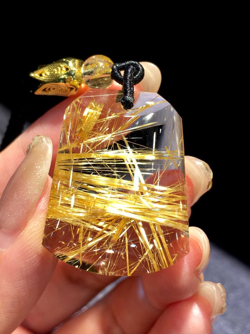 Natural Rutilated Quartz Pendant - 5