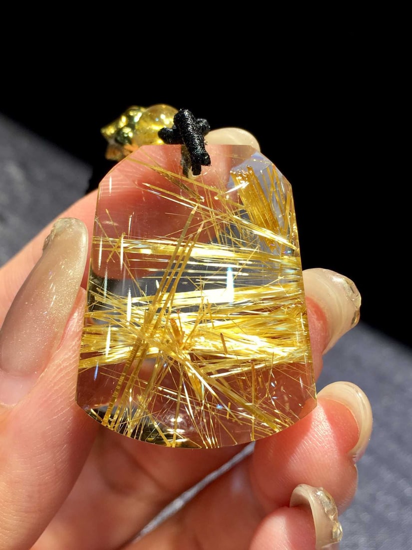 Natural Rutilated Quartz Pendant - 6