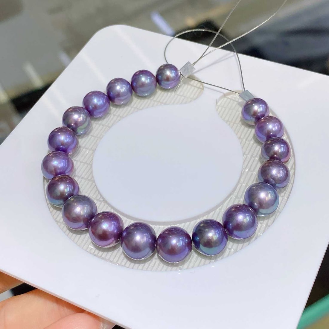 Purple Edison Pearl Bracelet - 2