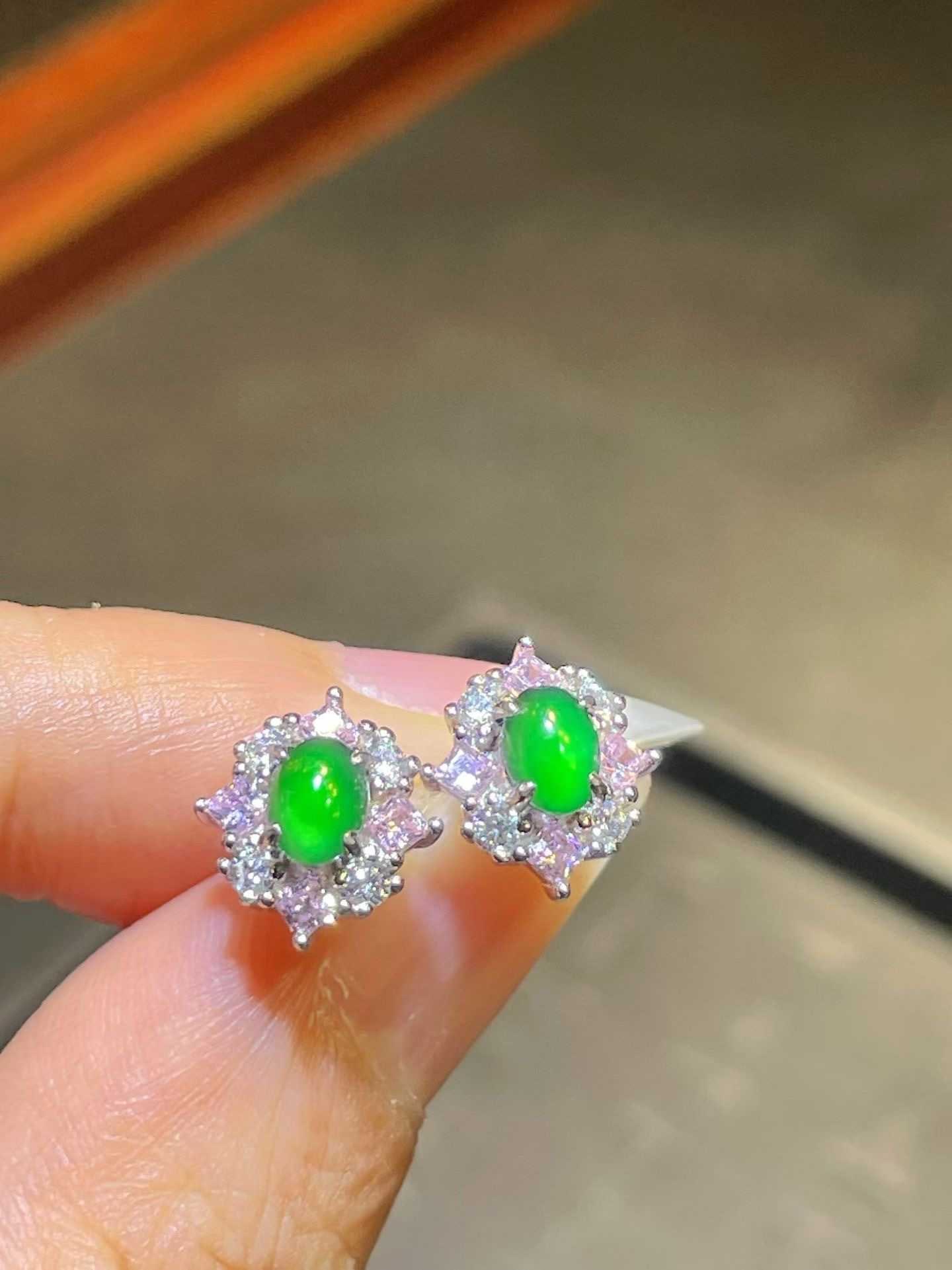 Silver Jadeite Earrings (1 of 4)