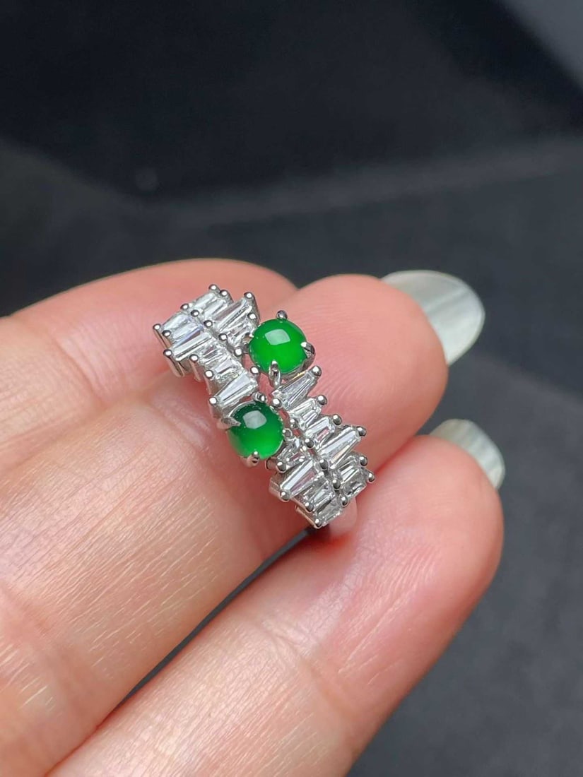 Silver Jadeite Ring - 2