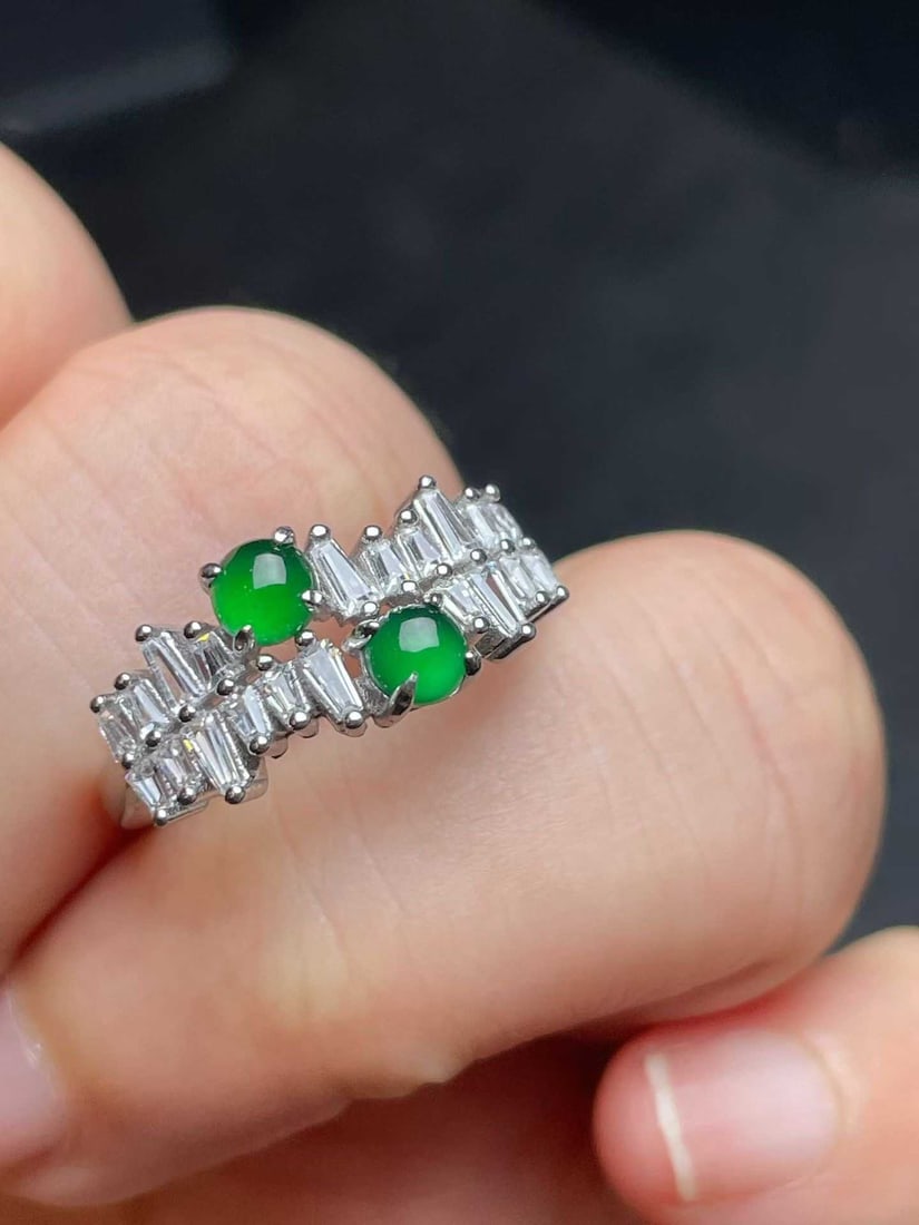 Silver Jadeite Ring - 3