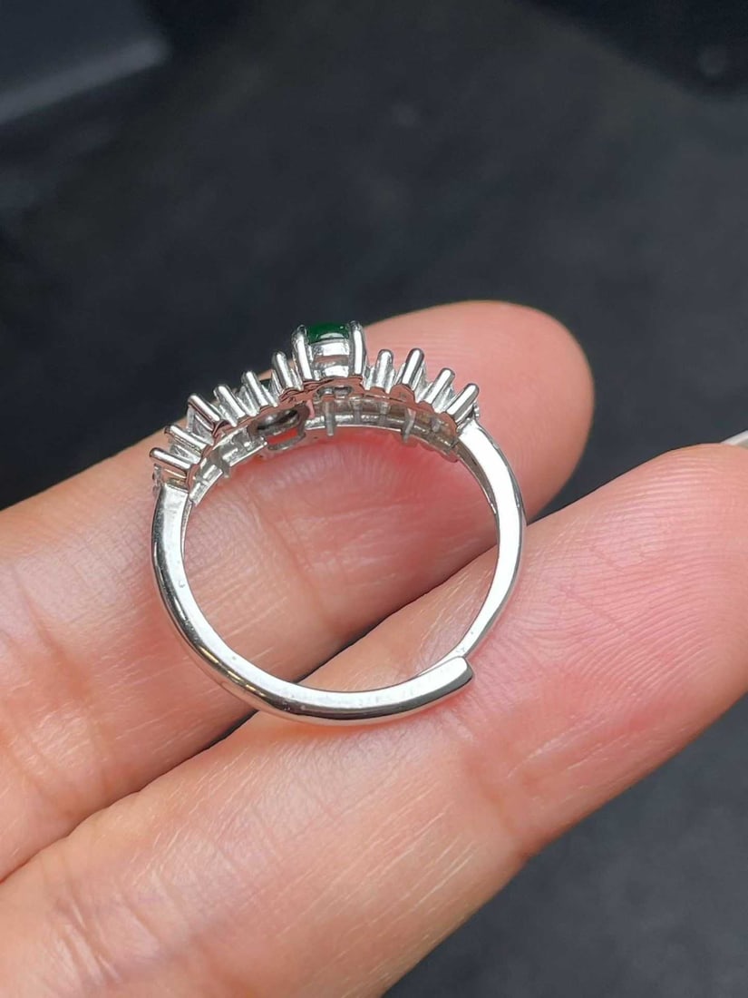Silver Jadeite Ring - 4