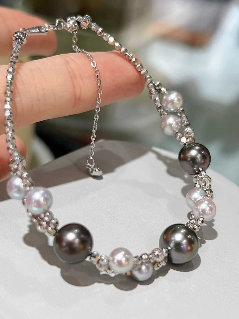 Akoya pearl necklace, 8-10mm - 4