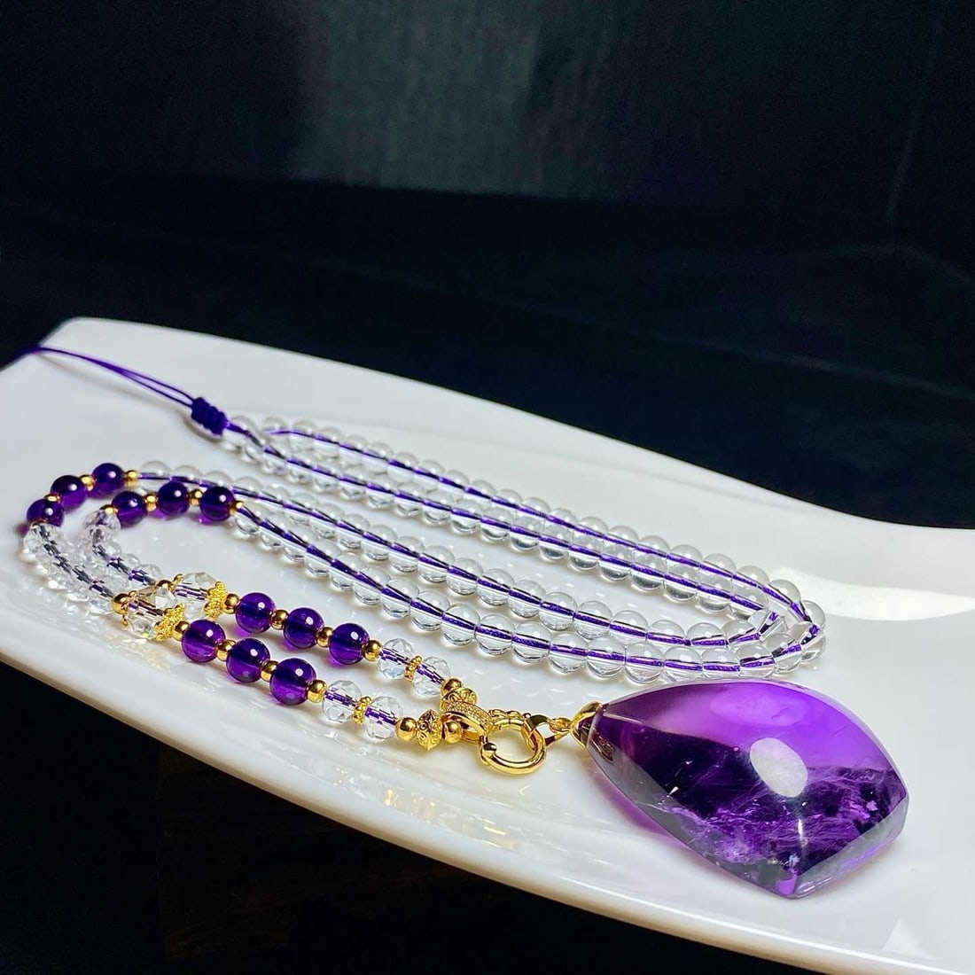 Natural Amethyst Pendant - 2