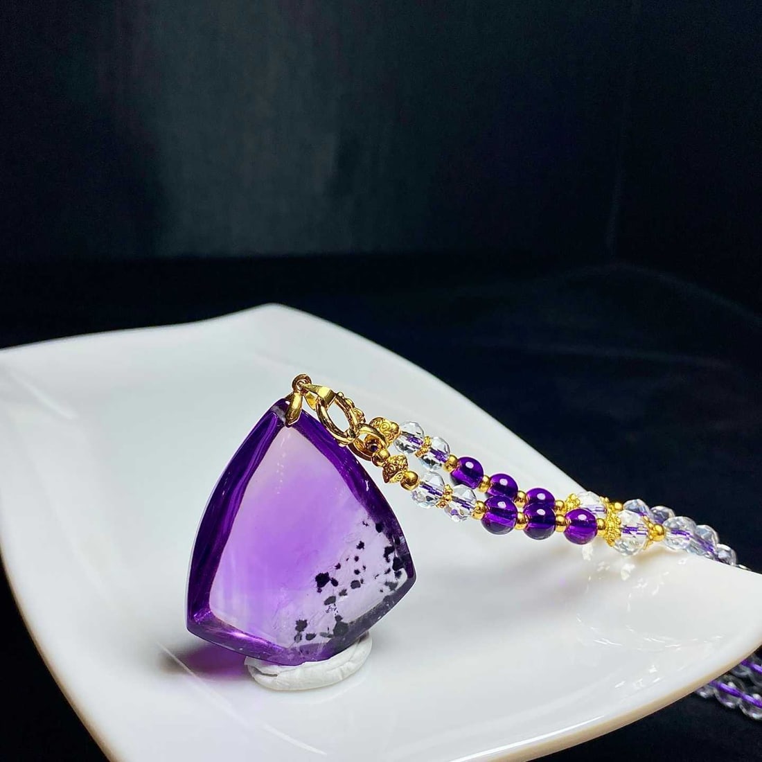 Natural Amethyst Pendant - 3