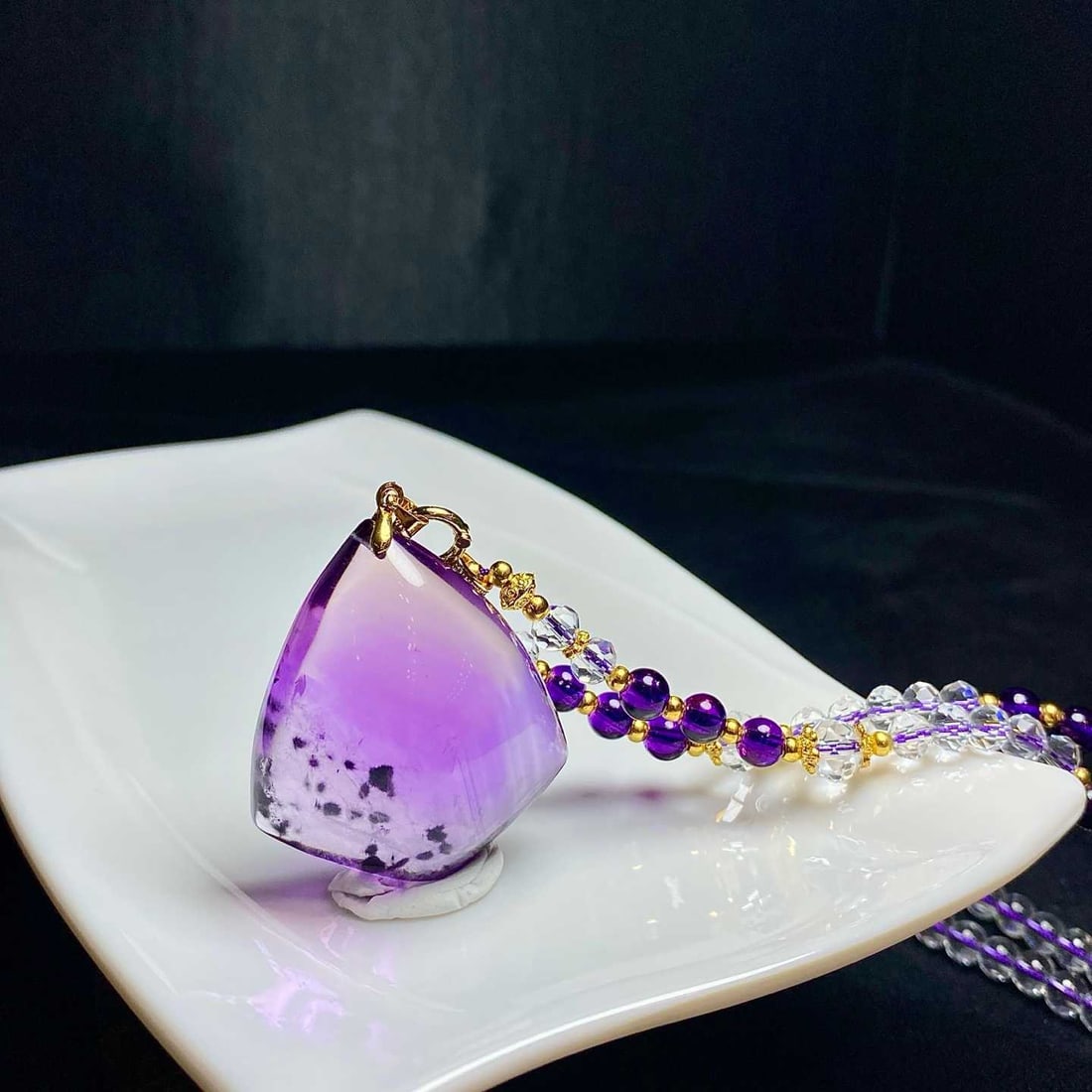 Natural Amethyst Pendant - 4