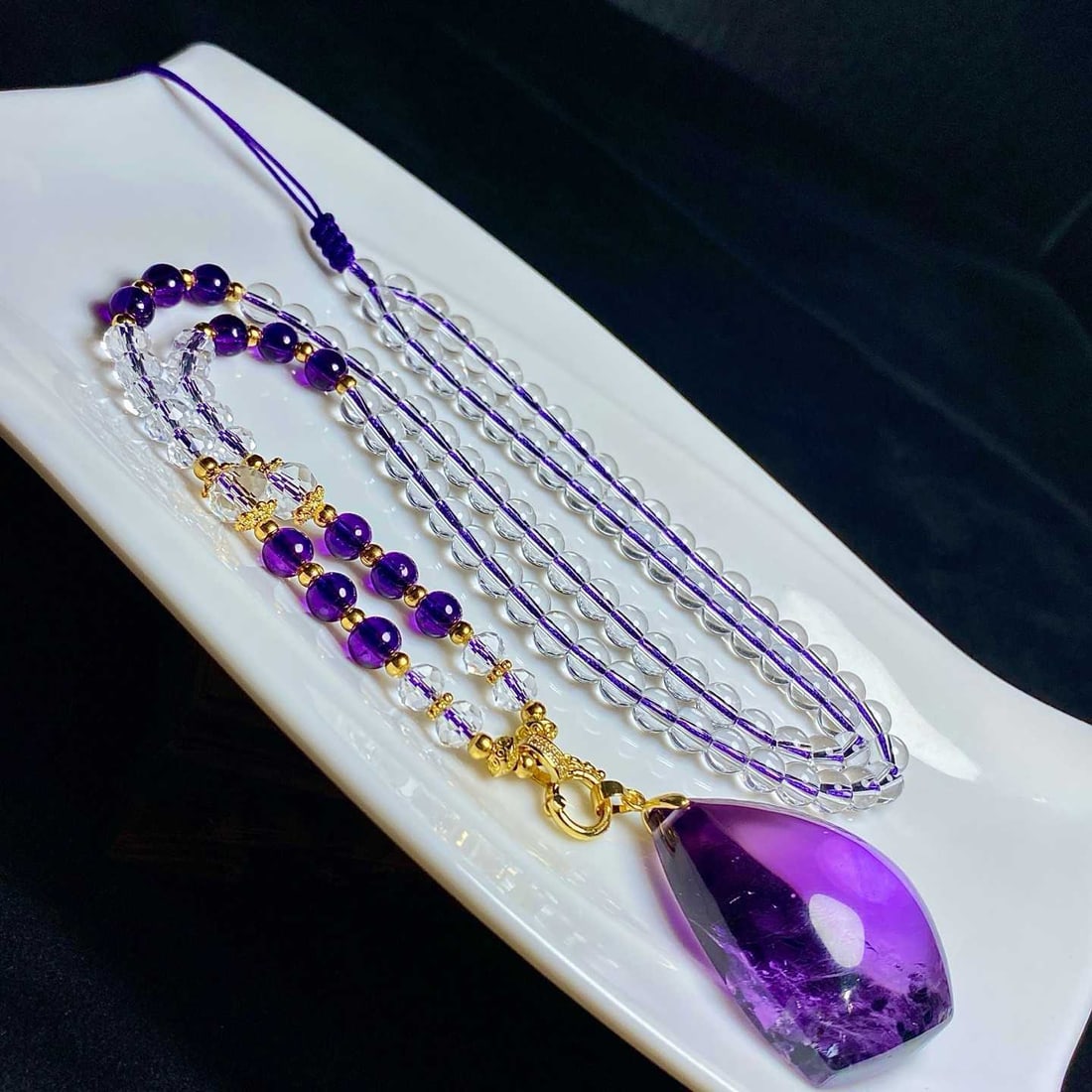 Natural Amethyst Pendant - 5