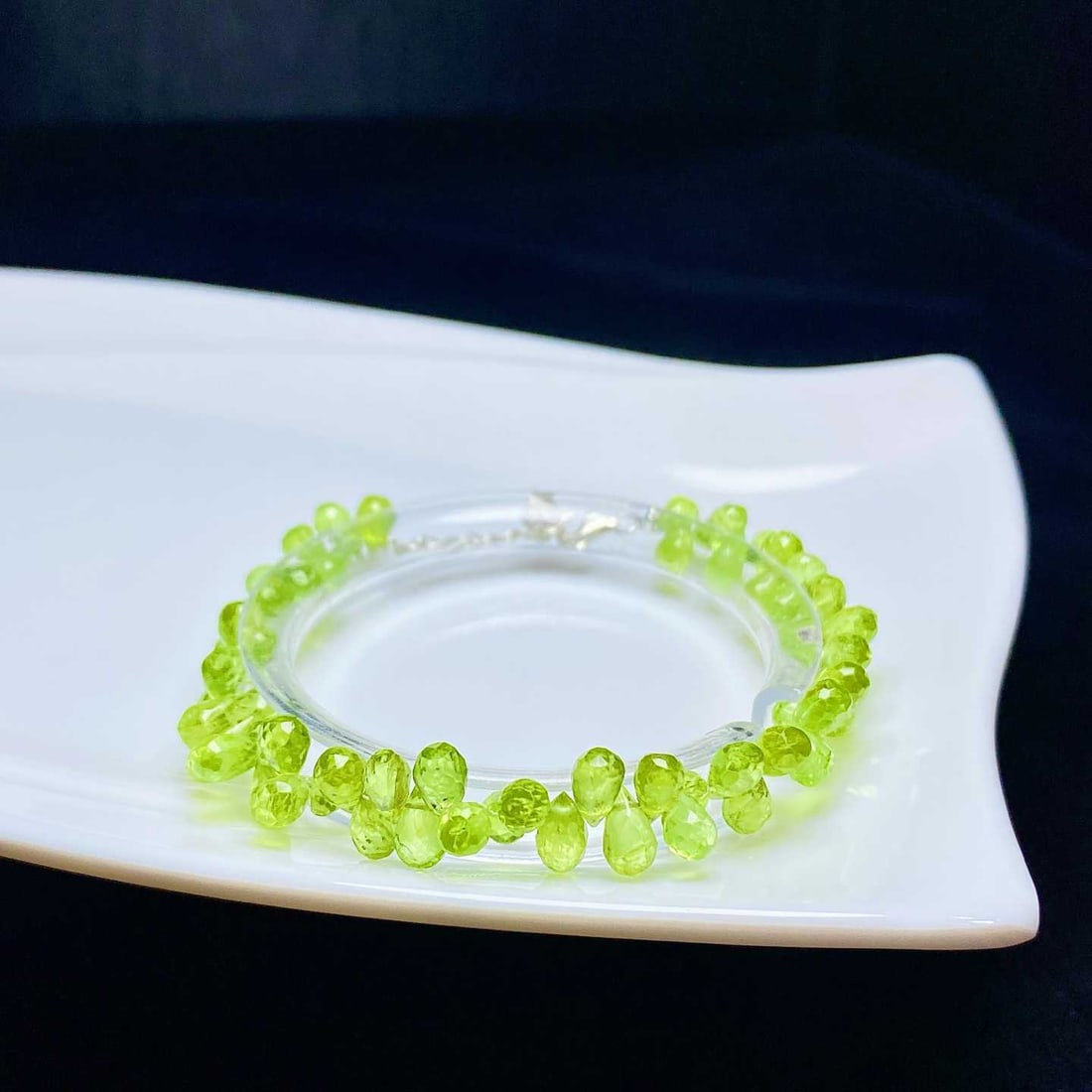 Natural Peridot Bracelet - 5