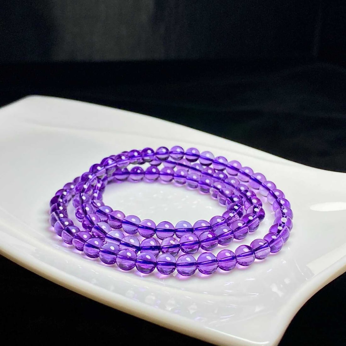 Natural Amethyst Multi-loop Bracelet - 2