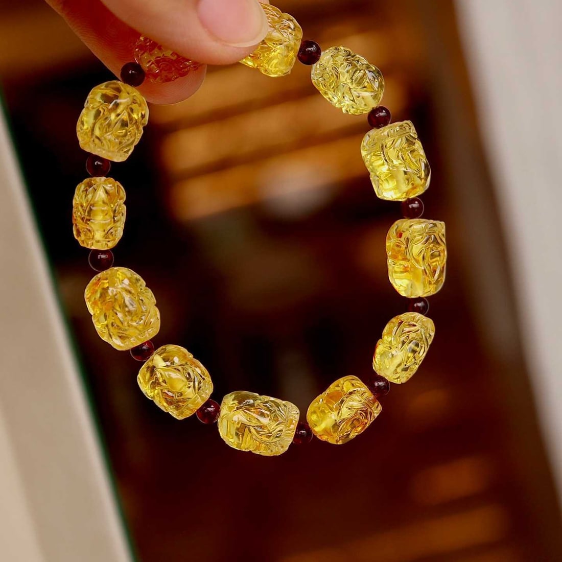 Natural Amber Bracelet - 7