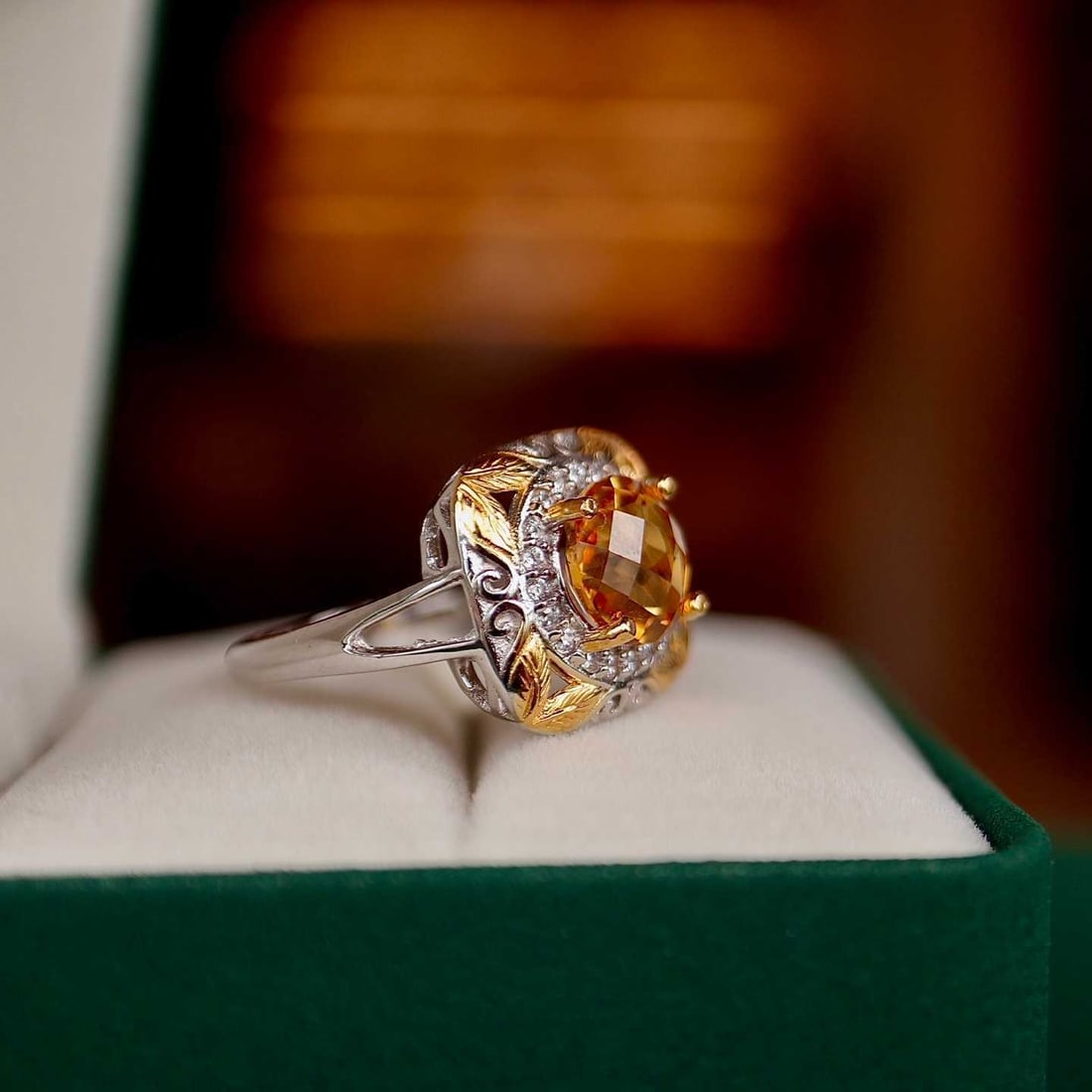Sterling Silver Natural Citrine Ring - 2