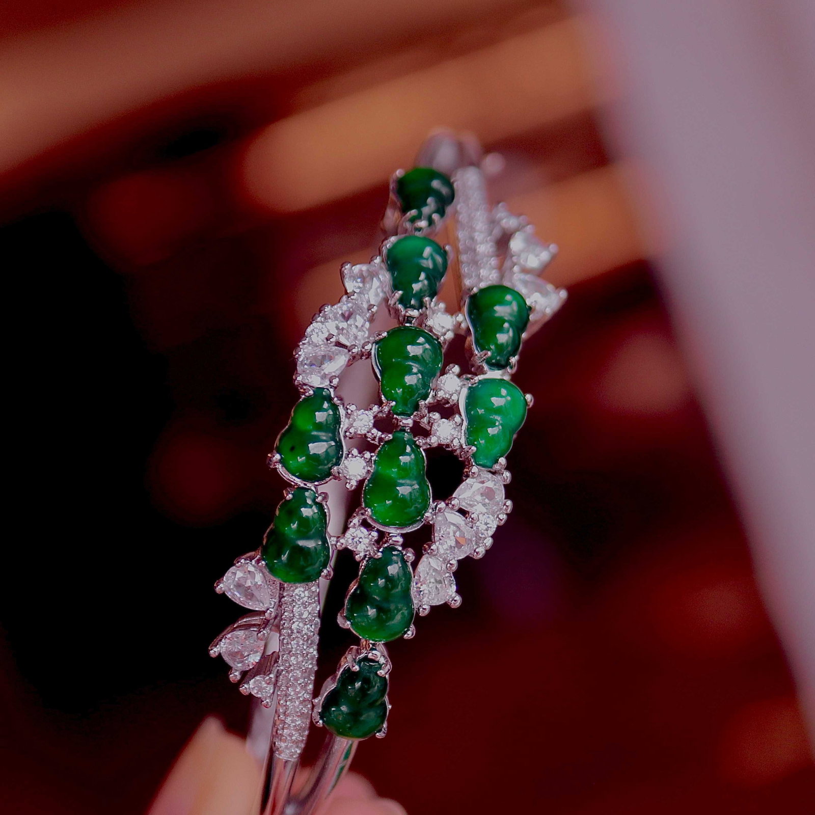 Natural Jadeite Bracelet - 4