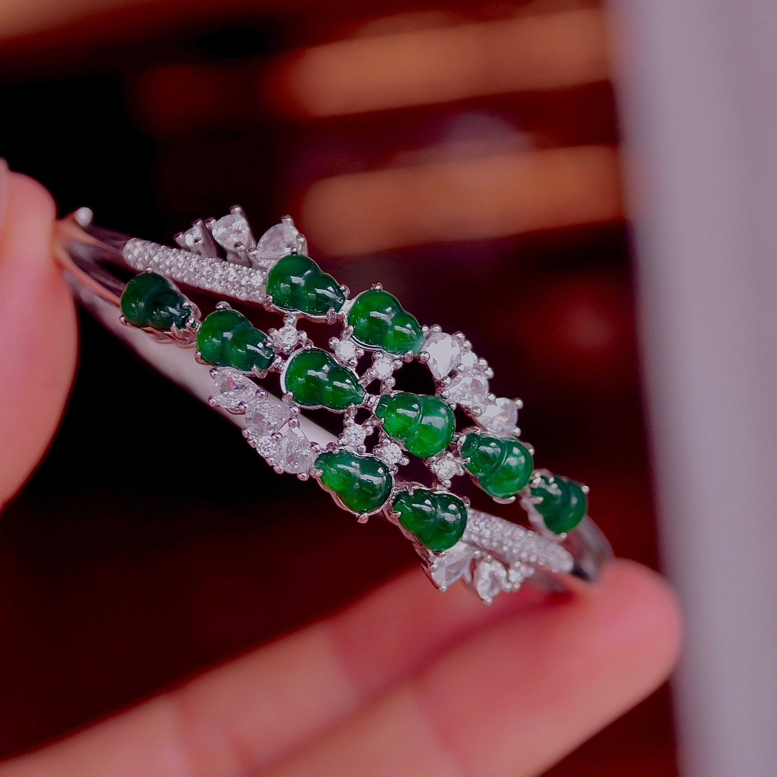 Natural Jadeite Bracelet - 5