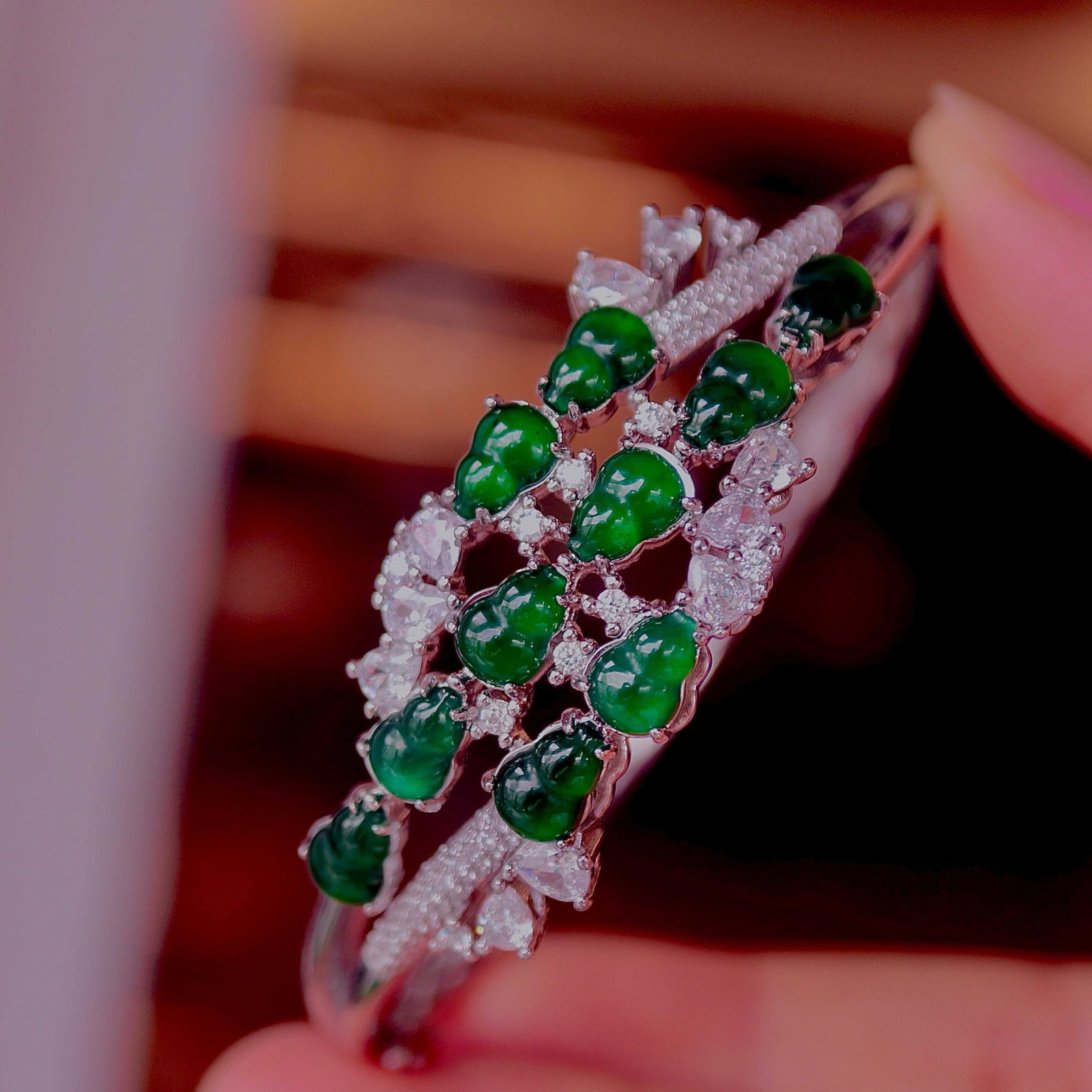 Natural Jadeite Bracelet - 7