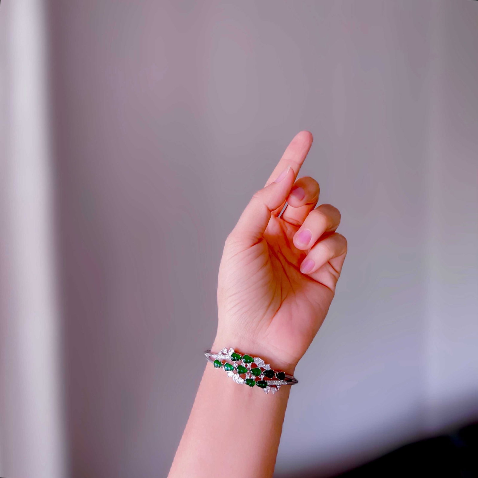 Natural Jadeite Bracelet - 8
