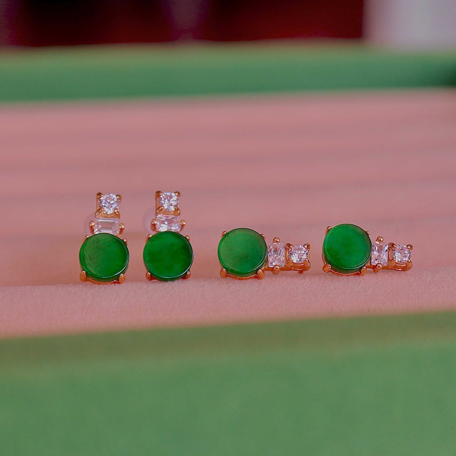 Natural Jade Earrings - 3