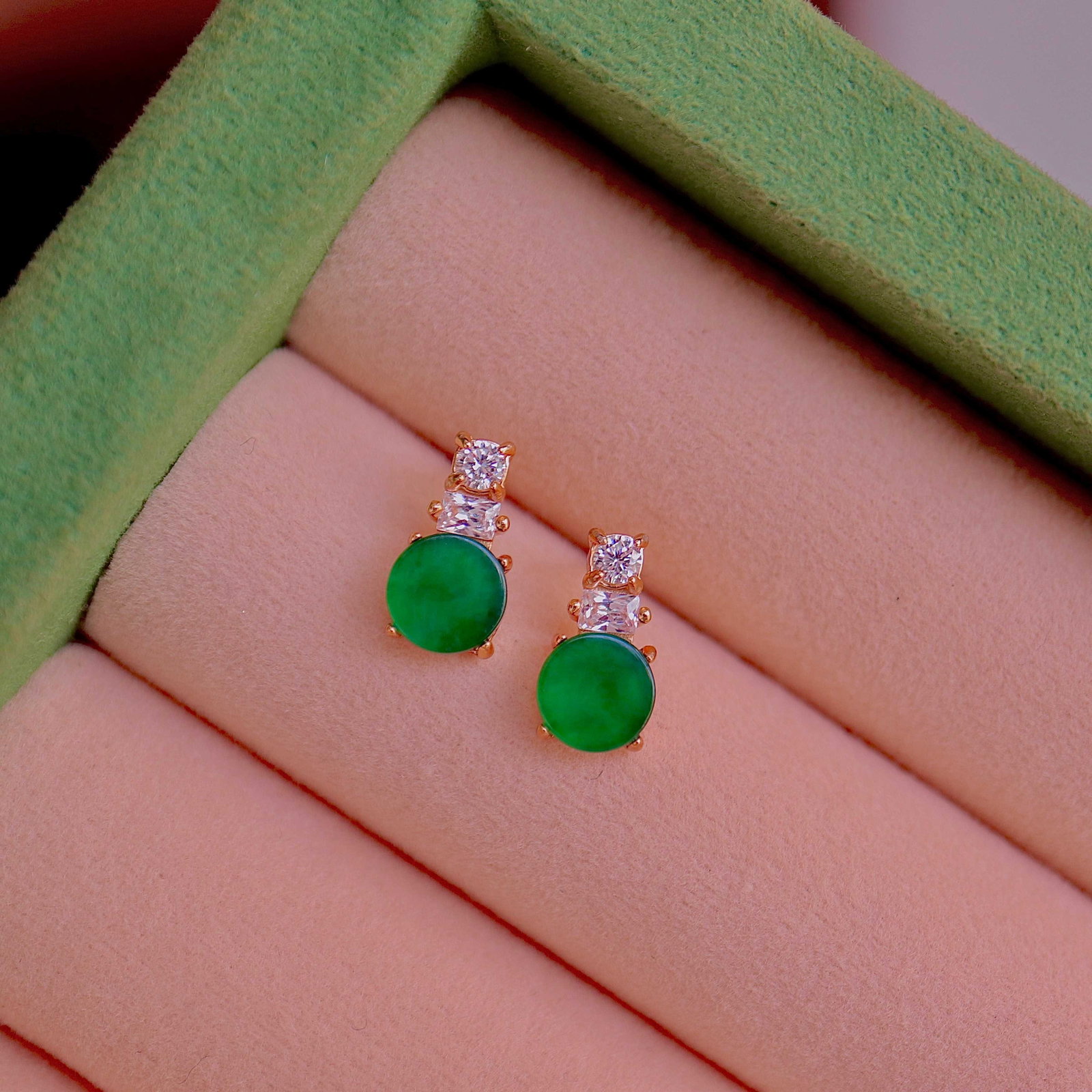 Natural Jade Earrings - 5