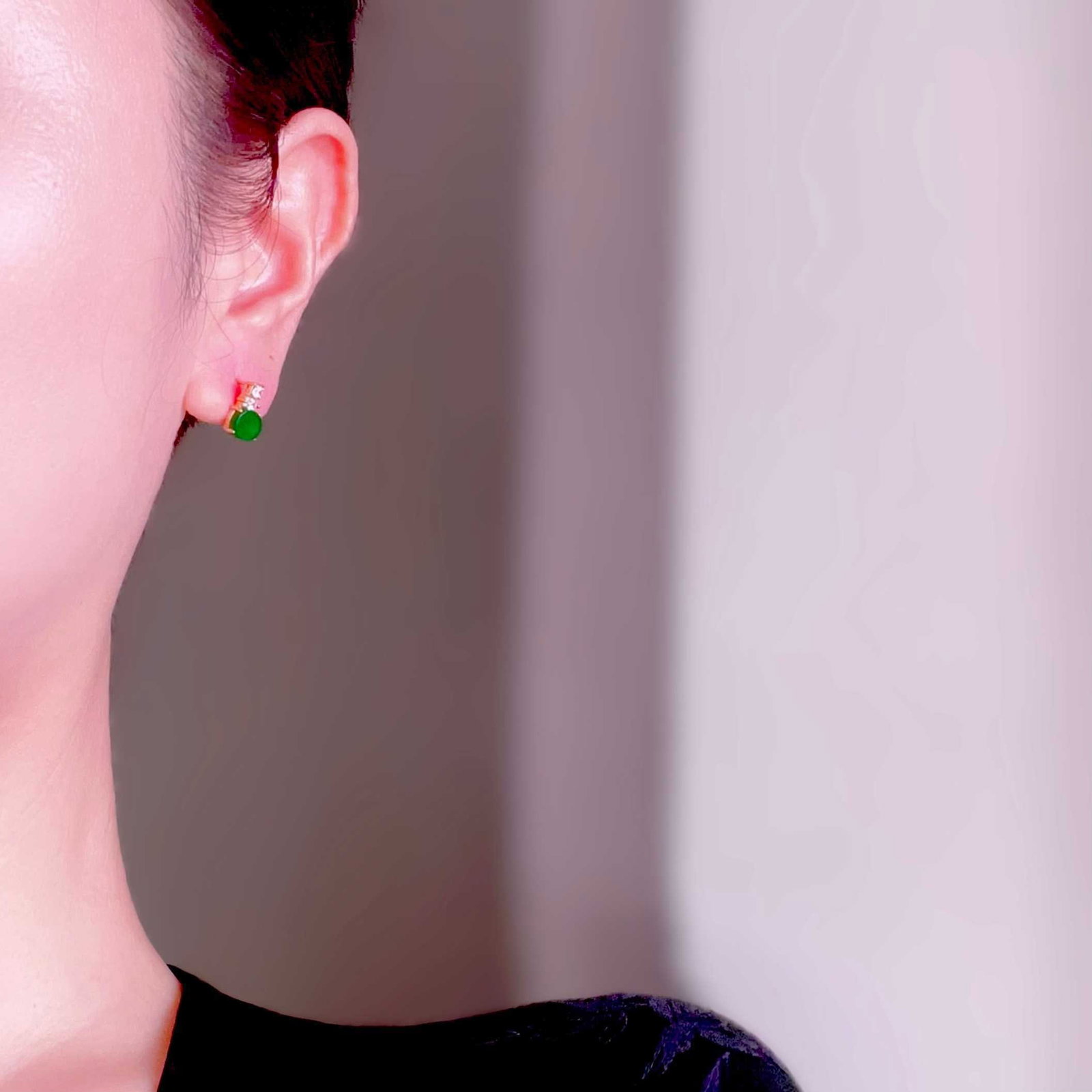 Natural Jade Earrings - 9